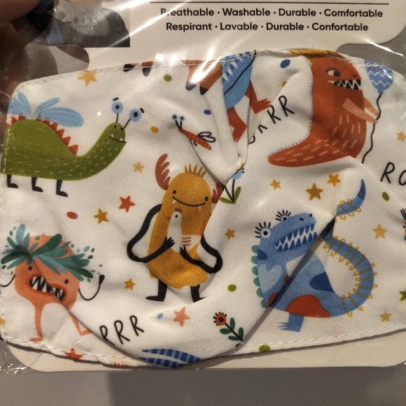 NWT LOT 5 Kids Reusable Masks Children mask printed 2 layers %100 Cotton inside - Picture 2 of 16